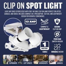 CLIP ON SPOT LIGHT HOLDER