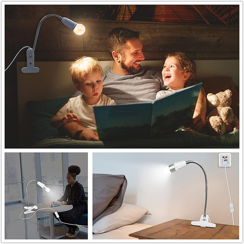 E27 lamp holder - clip, desk