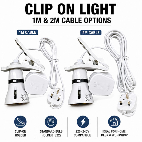 Clip light lamp bulb - on,