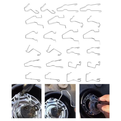 Headlight bulb holder spring - bulb,