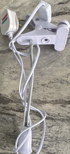 White clip gooseneck bulb - white,