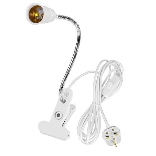 E27 clip desk lamp - lamp, on